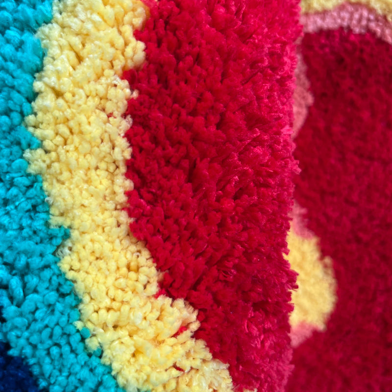 Handmade Palm Rug Shape Tufted Carpet