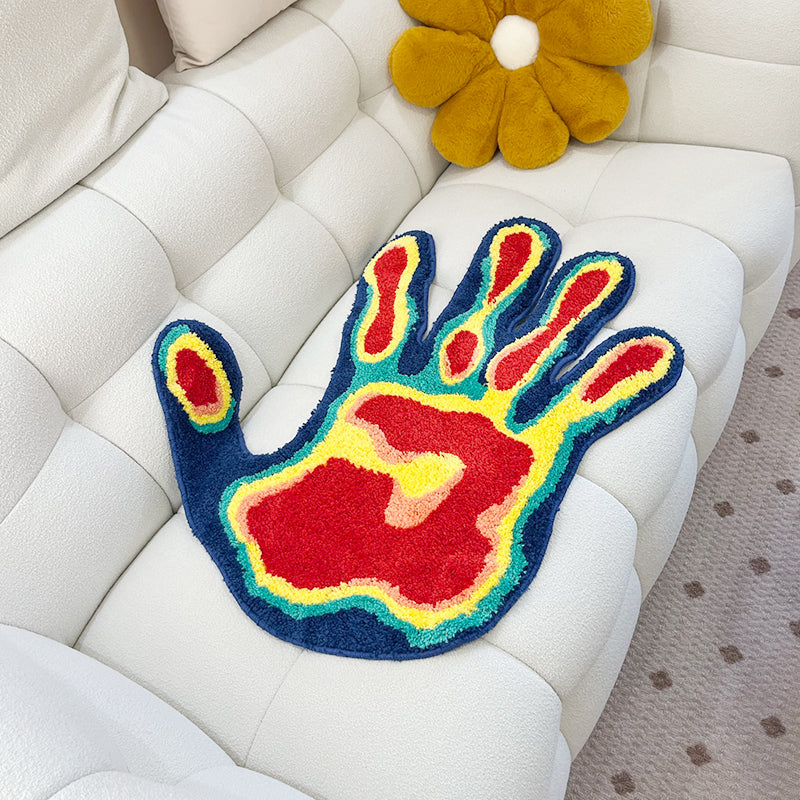 Handmade Palm Rug Shape Tufted Carpet