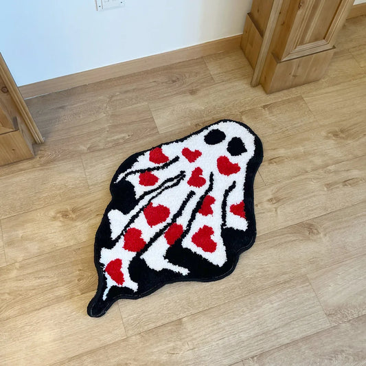 Handmade Tufted Heart Ghost Rug