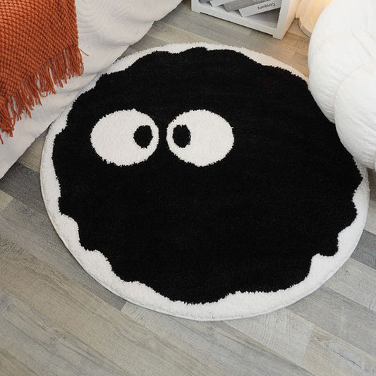 Cartoon Black Briquettes Carpet