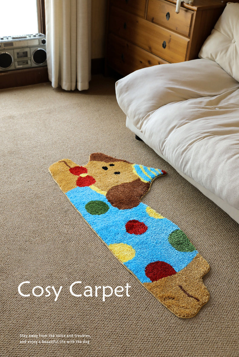 Cartoon Cute Puppy Shape Bedroom Rugs