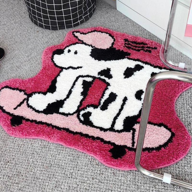 Funny Cute Dog Cat Shape Cashmere Carpet