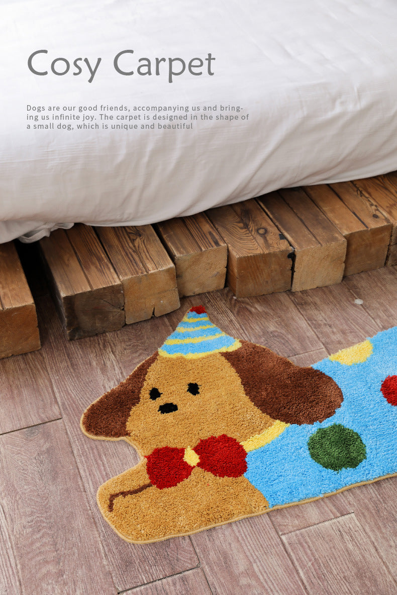 Cartoon Cute Puppy Shape Bedroom Rugs